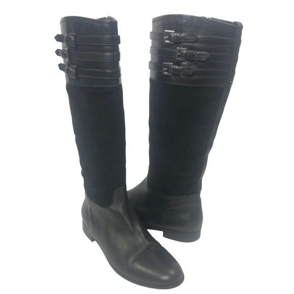 Aquatalia Shoes Aquatalia Waterproof Suede And Leather Tall Riding Boots Poshmark
